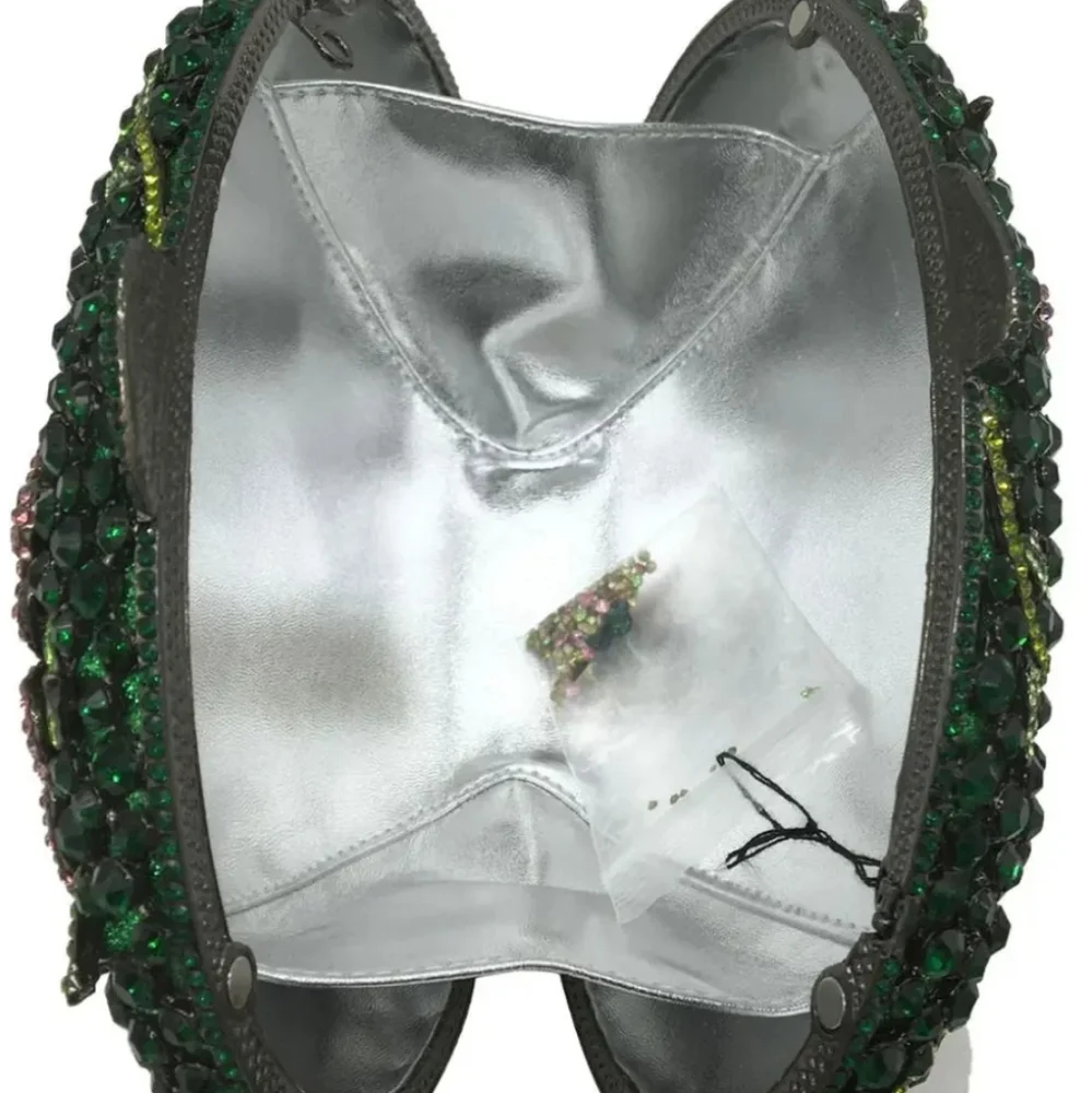 🌹 NWT  Crystals Clutch   *Minaudiere. in box.